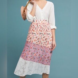 Anthropologie Laia Floral Multi-Color Women's maxi Skirt size medium